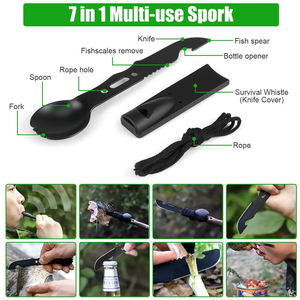 Équipement d'urgence d'extérieur Ensemble d'outils d'autodéfense multifonctionnel en polyester imperméable, premiers soins SOS Treasure - Product Image 3