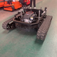 Tondeuse robot tout-terrain à chenilles antidérapantes pour terrains en pente et vergers