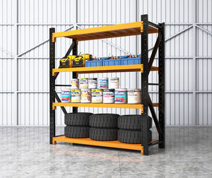 Estante de almacenamiento de acero ajustable ligero de bajo precio de fábrica de supermercado, estantes apilables de protección contra la corrosión con recubrimiento en polvo - Product Image 3