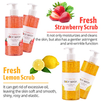 Sanbest — Gel exfoliant biologique, lavage du corps blanchissant, bain-douche, exfoliant, fruits Vegan naturels, gommage