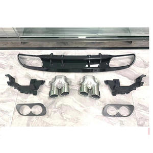 Accessoires de voiture W205 <span class=keywords><strong>C43</strong></span> Style lèvre arrière quatre sorties lèvre arrière pare-chocs lèvre arrière pour Benz Classe C W205 2015-2020 - Product Image 3