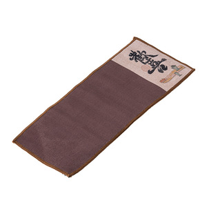 Serviette de thé en daim de style chinois avec design de calligraphie zen, rectangulaire, écologique, pour table à thé, service à thé Kung Fu, Dehua - Product Image 5
