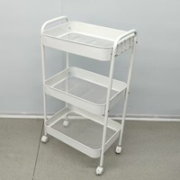 Étagère de rangement mobile multifonctionnelle, durable et moderne, chariot métallique pour salon, étagère sur pied à trois niveaux