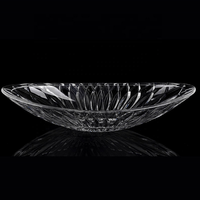 Ensemble de bols en verre taillé style arabe en forme de bateau, décor gravé, écologique, durable, pour servir les fruits, pour les fêtes, la table, la maison