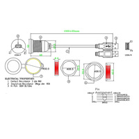 Conector USB 2.0 de 26.5mm para Montaje en Panel, Duradero, Hembra a Macho, Puerto Redondo con Cubierta Protectora para Vehículo/Barco, Cable de 2m