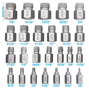 Juego de Extractores de Tornillos Multi-Estriados, Medidas Imperiales en Pulgadas, Acero 40CR-V, Grado Industrial, Kit de Herramientas para Remover Pernos Dañados con Acabado Granallado - Product Image 4