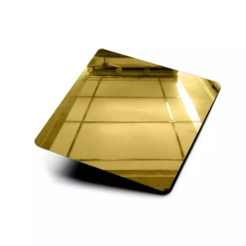 Grabado profundo PVD 18K chapado en oro de acero inoxidable de alta calidad de acero inoxidable chapado en oro