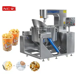 Roestvrijstalen Industriële Amerika Caramel Popcorn Machine Popcorn Productielijn Fabrikant