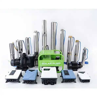 Système de pompe à eau solaire à haut débit de 2 pouces Tête de 80m Submersible 2HP AC DC Difful Forage pour l'agriculture