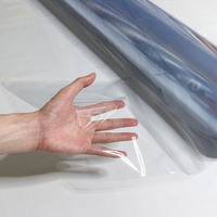 Rouleaux de film d'emballage en PVC souple transparent super clair Jinbu Crystal Blue, multi-extrusion, résistant à l'humidité, qualité industrielle pour
