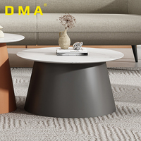 Table basse ronde en marbre de luxe moderne de haute qualité Table à thé pour appartement Table d'appoint pour canapé