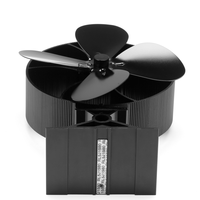 Chauffage d'extérieur hivernal écologique pour poêle à granulés Ventilateur à granulés pour cheminée à 4 pales alimentées par la chaleur EcoFan
