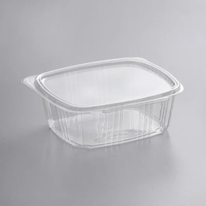 32oz Clear <strong>Plastic</strong> Hinged Food Container Food Grade Large Salad <strong>Clamshell</strong> Box <strong>Packaging</strong> for Herb Vegetable - Product Image 2