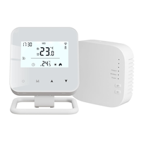 Termostato WiFi para Caldera de Gas con Retroiluminación Blanca, Control Remoto IR, Aplicación Tuya, Programación Diaria, Bloqueo Infantil