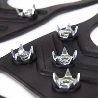 Crampons à 8 pointes antidérapants pour chaussures, semelle intermédiaire en TPE imperméable pour l'escalade et la randonnée, 2 pièces