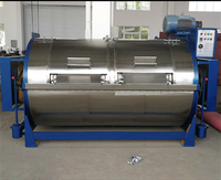 Machine à laver semi-automatique en acier inoxydable pour filets de pêche commerciaux et vêtements, certifiée ISO, capacité 10-30 kg