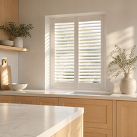 Volets de plantation sur mesure à lamelles réglables pour fenêtres intérieures, idéaux pour le salon, la chambre et la décoration intérieure