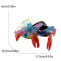 Modèles d'animaux marins en plastique à assembler, pour l'exportation : Poisson volant, Dauphin, Crocodile, Crabe ermite, Méduse