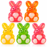 Bonbons gélifiés en forme de lapin, saveur fruitée, halal, vente en gros, nouveauté, confiseries, étiquette privée personnalisée, approvisionnement en vrac