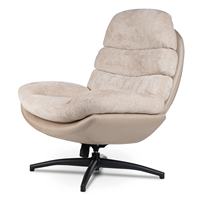Fauteuil à bascule pivotant et réglable en tissu Sans Modern, avec repose-pieds, pour salon et chambre à coucher