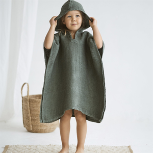 Peignoir de bain pour enfants bio doux gaufré <span class=keywords><strong>à</strong></span> <span class=keywords><strong>capuche</strong></span> Babi <span class=keywords><strong>Poncho</strong></span> Serviette de bain en coton pour filles Serviette de bain <span class=keywords><strong>à</strong></span> <span class=keywords><strong>capuche</strong></span> pour enfants - Product Image 4