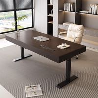 Bureau d'ordinateur de luxe en bois massif avec éclairage réglable, bureau multifonctionnel pour la maison et l'étude