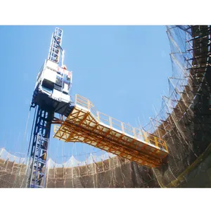 ZK Ingénierie construction ascenseur pour matériaux de fret Chantier de construction double cage élévateur de construction Palan de construction