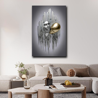 Peinture murale abstraite 3D moderne sur toile, portrait de couple, impression sur toile, couleur métallique, fournisseur direct d'usine