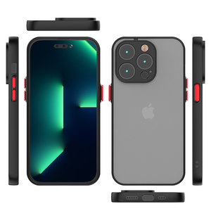 Cho Iphone 15 Pro Max/15 Pro/15 Matte Khói Cover Quay Lại Mờ Mềm TPU Và Cứng PC Điện Thoại Di Động Trường Hợp - Product Image 2