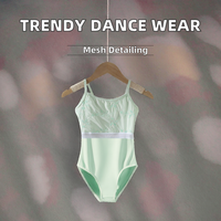 Leotardos de Ballet para Niñas, Ropa de Baile Moderna para Entrenamiento, Venta al por Mayor, Coloridos, Hechos con Spandex y Nailon Bordado