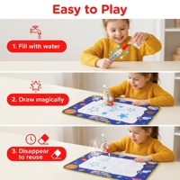 Tapis de dessin et d'écriture géant en tissu éducatif pour enfants - Jouet unisexe pour le dessin et l'écriture