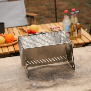 <b>Small</b> Size Black Steel Grill 35*27cm Outdoor Portable Grill Household Charcoal Carbon Grill Barbecue Utensils - Product Image 6