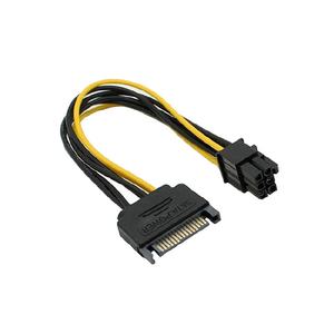 Câble répartiteur d'alimentation SATA d'alimentation d'usine 1 à 2/1 à 5 SATA à 6 broches fil adaptateur GPU pour plate-forme minière <span class=keywords><strong>carte</strong></span> <span class=keywords><strong>graphique</strong></span> PSU - Product Image 2