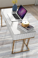 Chaise de bureau moderne en marbre de style nordique, luxe léger, pour espace d'étude des jeunes filles, chambre à coucher, salon de beauté, consultation, et table d'écriture en bois massif