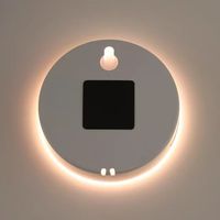 Lampu Kabinet LED Modern Magnetik Tanpa Kabel Isi Ulang Sensor Gerak PIR Suhu Warna Ganda 20000 Jam Kamar Tidur - Laris Terjual