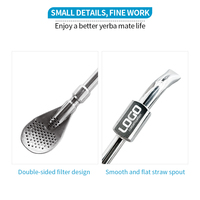 Bombilla en acier inoxydable 304 de qualité alimentaire pour Yerba Maté, avec paille à ressort 304, accessoires pour service à maté