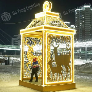 Esculturas de Luz con Forma de Linterna Dorada para Ramadán, Añaden un Brillo Refinado al Eid en Entradas de Resorts, Centros Comerciales y Plazas de la Ciudad - Product Image 4
