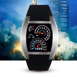 Orologio da Polso Digitale LED Creativo a Forma di Ventaglio, Stile Aviatore, Elegante e alla Moda in Lega - Product Image 3