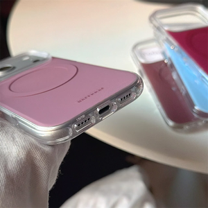 เคสโทรศัพท์แม่เหล็กสองชั้นแบบใสขอบด้านสีพื้นสำหรับ iPhone 18 17 16 15 Pro Max ป้องกันการกระแทก - Product Image 6