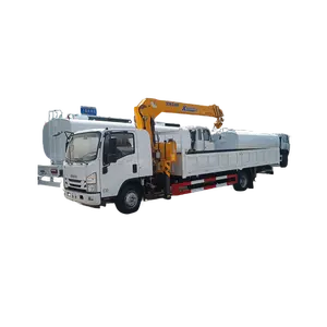 4 Tons Crane Truck 4x2 Light Duty Cargo Lorry Truck Mounted Mobile Crane