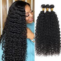 Extensiones de Cabello Virgen Remy Chino 100% de un Solo Donante, Ondulado, Tejido Doble a Máquina, Sin Procesar, Negro Natural, de Secado Rápido