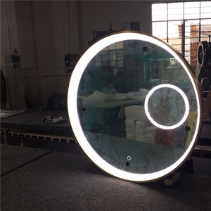 <span class=keywords><strong>Espejo</strong></span> de cristal grande, <span class=keywords><strong>redondo</strong></span>, dorado, <span class=keywords><strong>80</strong></span>, led, con atenuador - Product Image 5