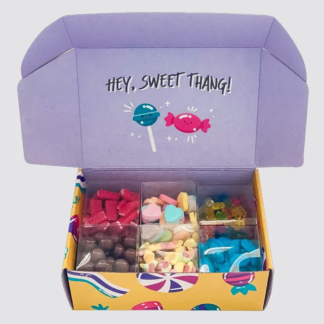 Usa scatole di nozze di caramelle Mdf Premium commerciali scatola regalo Eid in cartone di cioccolato con scomparto di zucchero
