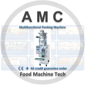 Machine d'emballage de sucre, petite machine d'emballage alimentaire m horizontale à trois côtés + machine d'emballage liquide verticale