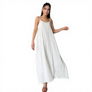 เสื้อสายเดี่ยวทรงเอไลน์แบบจีบสไตล์ฝรั่งเศสสำหรับฤดูร้อนปี 2026 ขายส่ง แบบลำลองหลวมๆ สีพื้น เป็นมิตรกับสิ่งแวดล้อม ทำจากผ้าไม่ถักทอ - Product Image 2