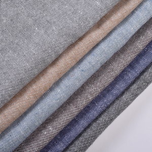 Nhà máy cung cấp trực tiếp xương cá mô hình thoáng khí cotton polyester Linen sợi nhuộm vải đồng bằng cho phù hợp với - Product Image 2