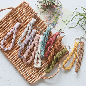Mini <span class=keywords><strong>porte</strong></span>-clés <span class=keywords><strong>macramé</strong></span> breloques de sac simples pour téléphone de <span class=keywords><strong>porte</strong></span>-monnaie de voiture - Product Image 2