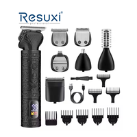 Tondeuse à cheveux électrique professionnelle sans fil 885 noire personnalisable, ensemble complet en métal, avec tondeuse à nez en acier inoxydable USB