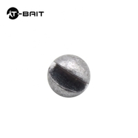 100 pièces/sac cuivre ABS poids de pêche plombs amovibles plomb poids de tir fendu pour lac ruisseau océan bateau pêche vivaneau