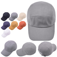 Casquette de baseball unisexe style hip-hop européen et américain, cinq pièces, avec logo personnalisé, couleur unie, casquette de camping, casquette trucker